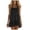 Black, variant on Women Summer Spaghetti Strap Swing Mini Dress Casual Ruffle Hem Loose Cami Dress