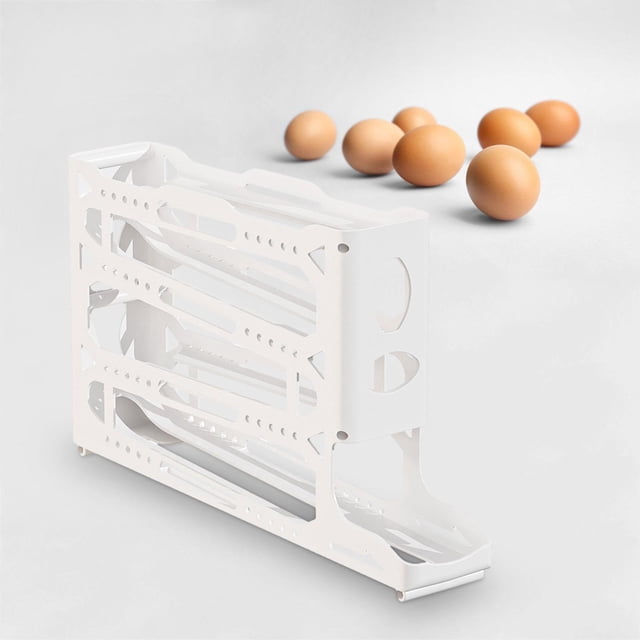 Dispensador de huevos rodante perfecl para refrigerador 4 capas