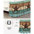 thumbnail image 3 of Barn Star Bed Skirt Turquoise Wood Grain American Farmhouse Bed Skirts King Size 16 Inch Drop, Wrap Around Dust Ruffle&nbsp;Bedskirt with Adjustable Elastic Belt for Queen Size Beds, 3 of 7