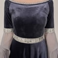 thumbnail image 3 of DAIZBELLA Renaissance Dress for Women Retro Velvet Gown Medieval Dress, M, 3 of 10