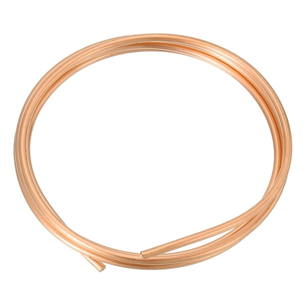 Tubo de Cobre T2 0.06"ID x 1/8"OD x 5Ft, Tubo de Refrigeración de Cobre 99% Puro, Tubo Flexible Sin Costura