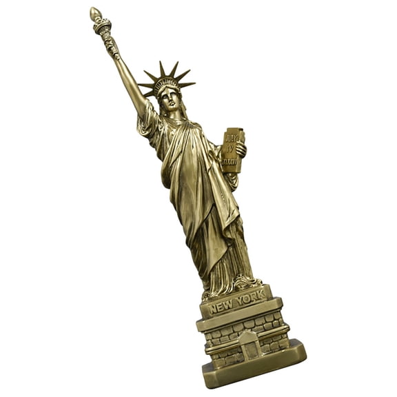 KALLORY Decorative Sculpture Lady Liberty Statue Shape 1Pack Coffee Gold