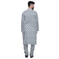 thumbnail image 3 of Atasi Kurta-Pyjama Long Asymétrique à Imprimé pour Hommes, Tenue de Fête, 3 of 4