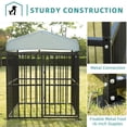 thumbnail image 4 of MEETWARM Heavy Duty 4' x 4' Metal Outdoor Pet Kennel for Dogs, 4 of 7