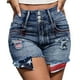thumbnail image 4 of WILLBEST Jeans Mujer Pantalones Cortos de Mezclilla Para Mujer, Cintura Alta, Casuales, Cómodos, Diseño Estampado, Versátiles, Para Primavera, Verano y Otoño, Para Uso Diario, de Fácil Cuidado., 4 of 8