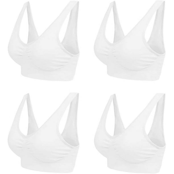 Sujetador cómodo para mujer, bustier clásico, push up y sin aros, paquete de 1, paquete de 4