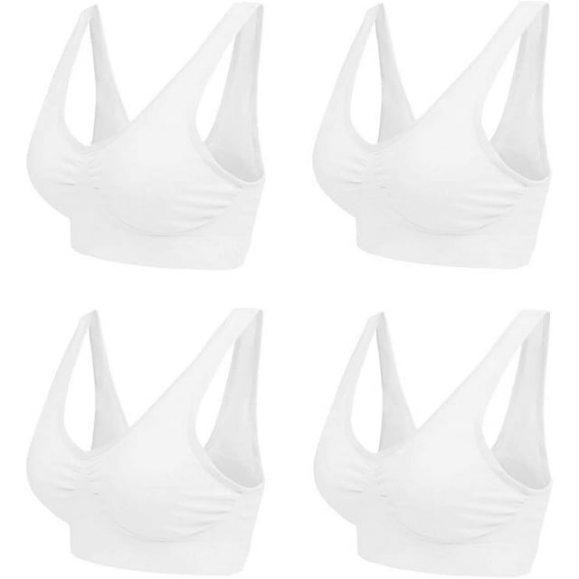 Sujetador cómodo para mujer, bustier clásico, push up y sin aros, paquete de 1, paquete de 4