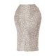 thumbnail image 2 of Falda de lentejuelas Prolriy para mujer, color liso, a juego, de moda, con lentejuelas, ajustada, de cintura alta, de longitud media, faldas de mujer, beige, XL, 2 of 6