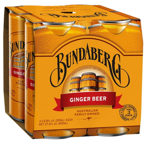 Bundaberg Ginger Beer 6 8 Oz Cans 4 Count Walmart Com Walmart Com