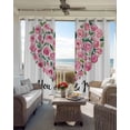 thumbnail image 3 of Valentine's Day Blackout Curtains for Bedroom - 84 Inch Long Light Blocking 2 Panels Set, Romantic Pink Roses Love Heart Flowers Thermal Insulated Living Room Drapes Grommet Window Curtains 52"x84", 3 of 8