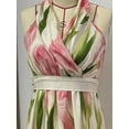 thumbnail image 3 of Women's Floral Print Halter Neck Maxi Dress with Tied Front Smocked Back Flowing Silhouette Polyester Fabric 100%, 3 of 5