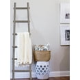 thumbnail image 2 of Screen Gems 6 Step 6 ft Blanket Rack Decorative Wooden Ladder Grey, 2 of 5