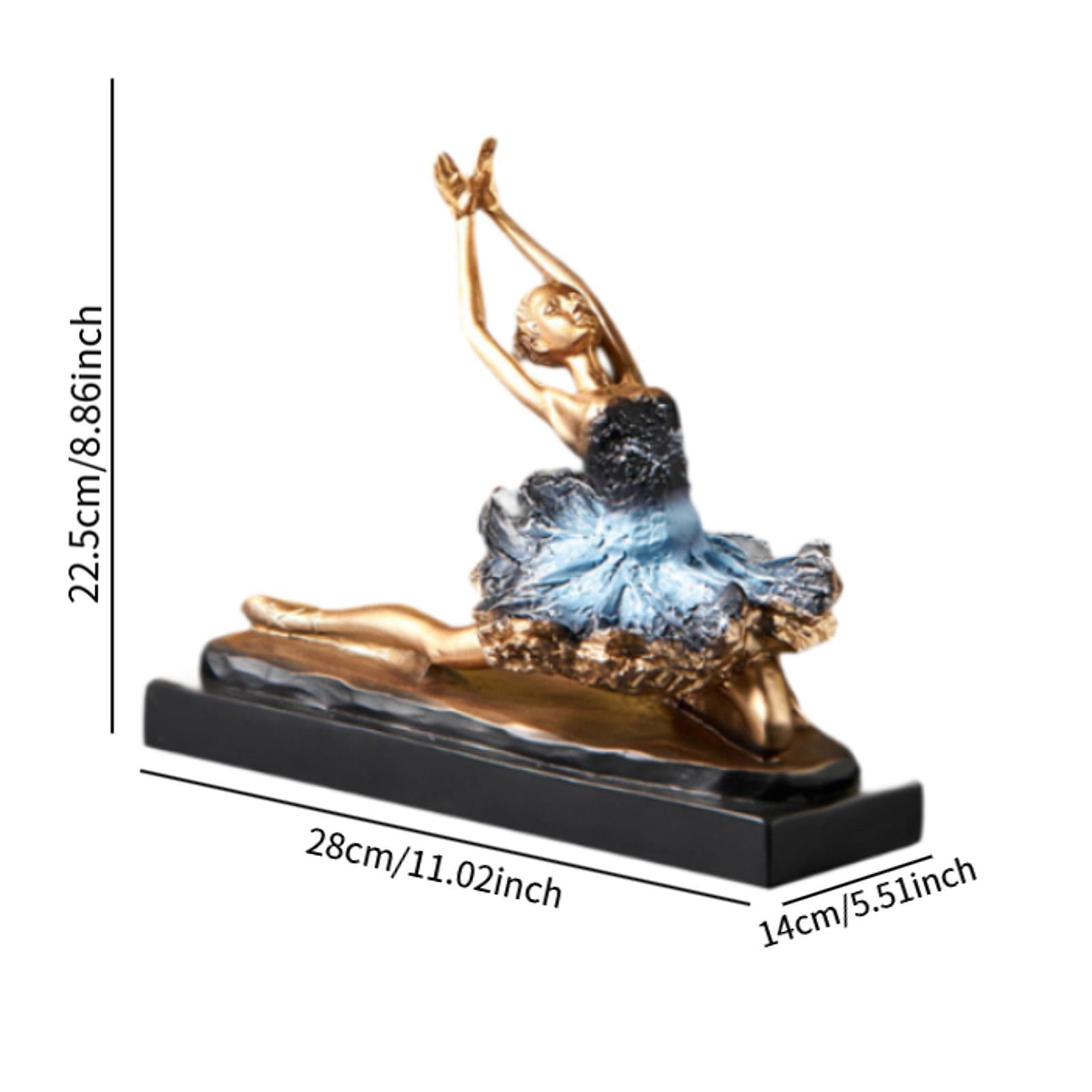 Desktop Aquarium Bowl Ballet Dancer Figurine Transparent Resin Fish Tank Vase Art for Living Room Table Adult Kids Gift