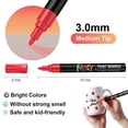 thumbnail image 4 of 2X Paint Pens Paint Markers, 20 Colors Oil-Based Waterproof Paint Marker Pen Set, Never Fade Quick Dry and Permanent, 4 of 4