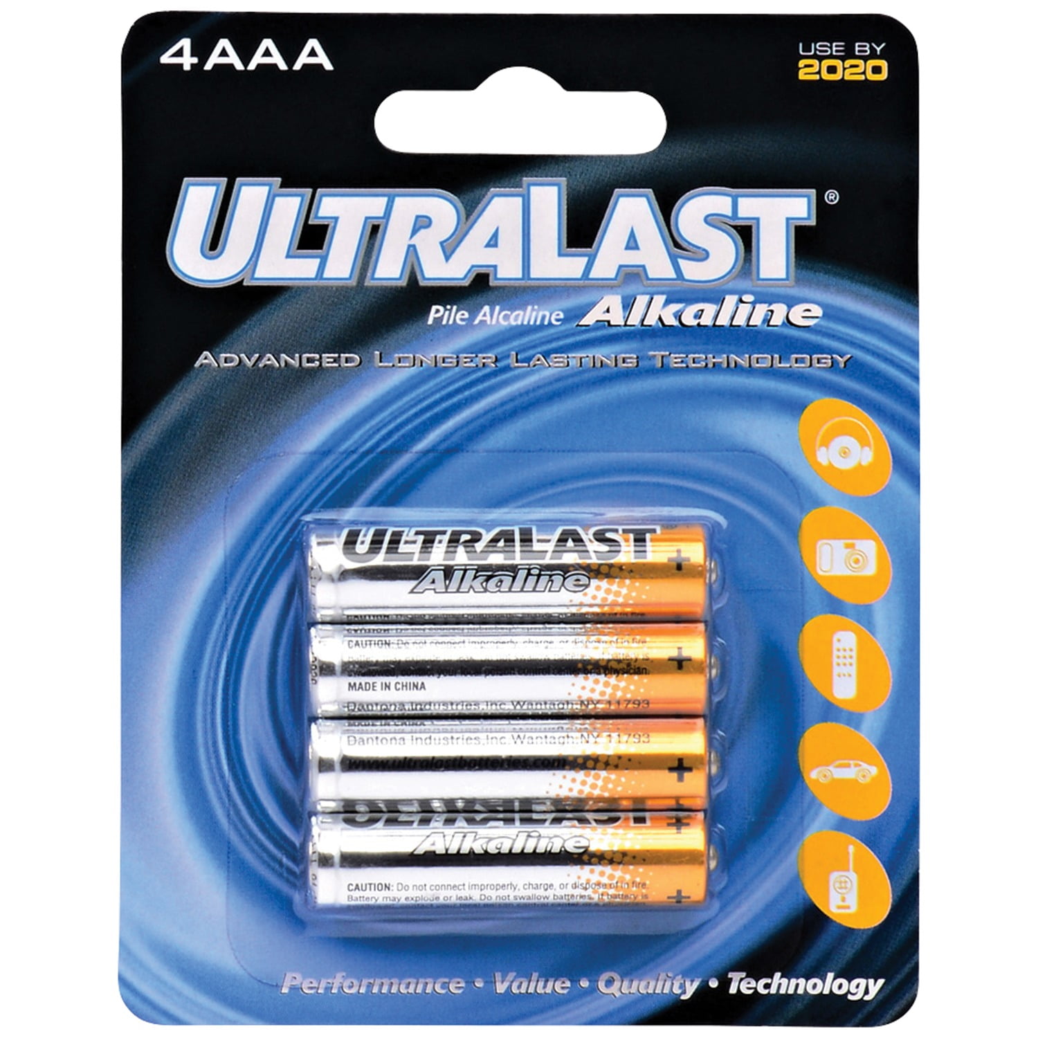 ULTRALAST ULA4AAA Aaa Alkaline Batteries - Pack of 4