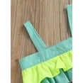 thumbnail image 5 of Girls Two Pieces Clothes Set,  Sleeveless Ruffle Suspender Top + Tie-Up Bowknot Shorts Outfits, 5 of 8