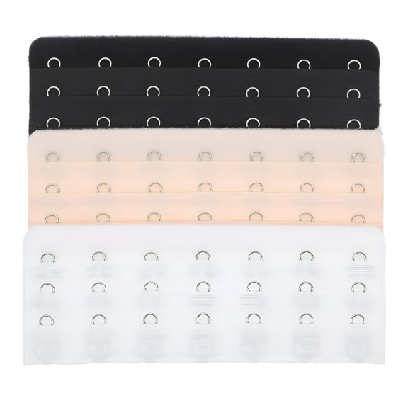 TELOLY 3pcs Bra Extender 3 Rows 7 Hooks Soft Elastic Closure for Underwear Models