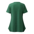 thumbnail image 7 of Mittory Women's V Neck T Shirts Casual Side Split Short Sleeve Casual Loose Tunic Tees, 7 of 7
