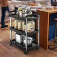 thumbnail image 2 of Carrito utilitario plegable YITAHOME, 240 kg, 3 niveles con ruedas, 2 of 8