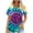 Multicolor Tops for Summer_g, variant on jtjvou Women's Oversize Short Sleeve Tops Going out Tops for Teen Tie Dye Print Blouse Round Neck Tees Lady Trendy Fashion Summer Multicolor,L