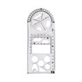 thumbnail image 3 of Geometric Ruler Craft Drawing Rulers Portable Drawing Template Ruler Mathematics Learning Template for Woodworking Writing Office Supplies Style B, 3 of 8