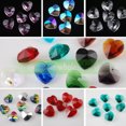 thumbnail image 2 of U8MO 10pcs 14mm Czech Crystal Glass Faceted Heart Loose Crafts Beads Pendants lot-11# Peacock Blue-10pcs, 2 of 7