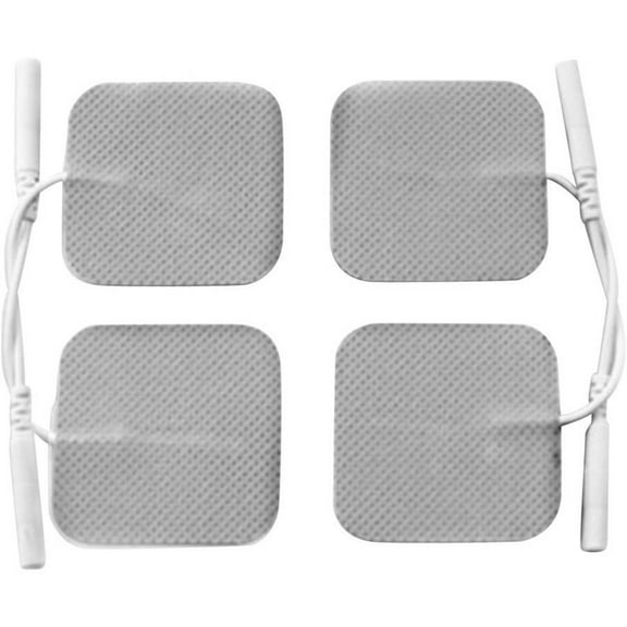 HealthmateForever White Pin-Inserted Square-Shaped Conductive Pads