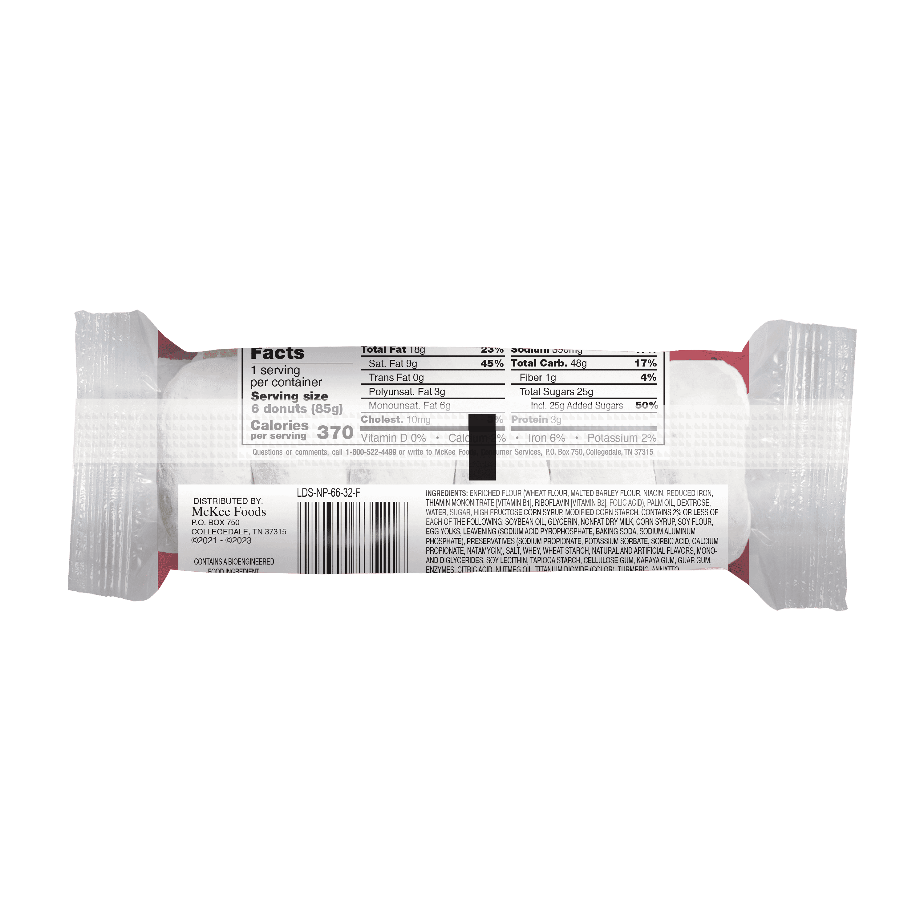 Little Debbie Single Serve Powdered Mini Donuts, 3 oz
