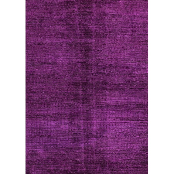 Ahgly Company Indoor Rectangle Abstract Purple Modern Area Rugs, 6' x 9'