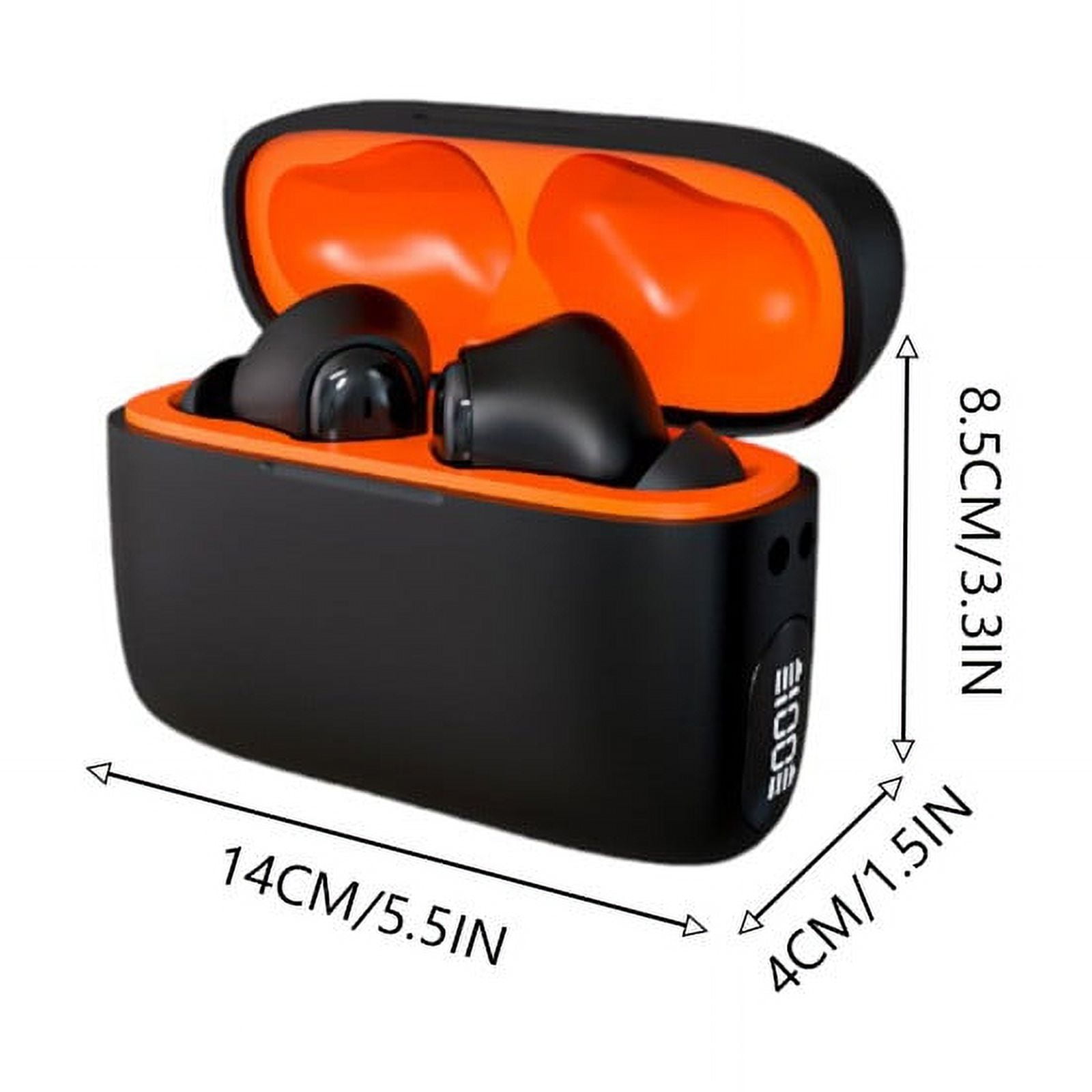 Wireless Earbuds Bluetooth Headphones 80hrs Playback Ear Buds Power Display with Noise Canceling Mic Headsets for Sports/Workout/Running - A