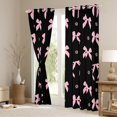 thumbnail image 3 of Manfei Princess Pink Bow Curtains and Drapes (52x63), Kawaii Ribbon Curtains Pack of 2, Cartoon Theme Black Out Curtains, Super Cozy Bedroom Decorative, 3 of 6
