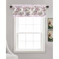 thumbnail image 3 of Pink Pumpkins Fall Kitchen Valances for Windows Farmhouse Linen Window Valance Curtain for Living Room Window Treatment Thanksgiving Starfish Autumn Leaves Valance Rod Pocket Topper, 42 x 18 Inch, 3 of 6