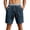 Navy, variant on Men's Boho Beach Shorts Drawstring Waist Wide Leg Summer Vacation Bermuda Shorts with Pocket Black M