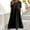 🔥 Black, variant on Sentmoon Vacation Dresses for Women 2026 Short Sleeve Solid Color Semi Formal Wedding Guest Dress Summer with Pockets Basic Elastic Waist Regular Fit Crew Neck Long Dresses S
