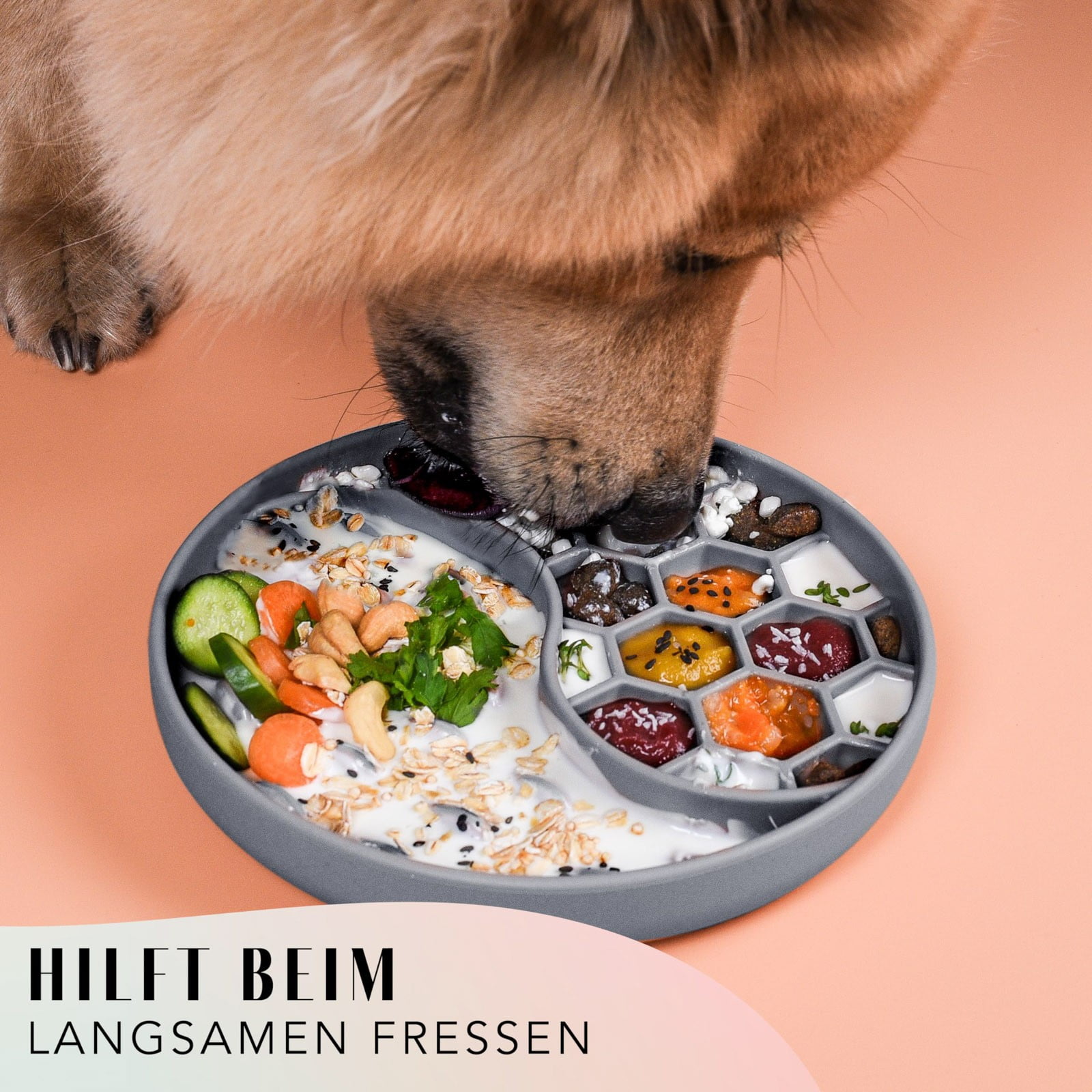 Schling Napf Für Hunde Katzen I Slow Feeder I Leckmatte Hund Mit Großem Saugnapf I Schleckmatte Katze Für Nassfutter Trockenfutter High-quality