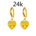 thumbnail image 4 of HOOUN Gorgeous Heart Stud Earrings Women 24K Gold Plated Wedding Jewelry Gifts A Pair+-Gold, 4 of 4