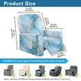 thumbnail image 3 of Renewold Marble Blue Recliner Couch Cover Wear Resistant Reclining Couch Cover 4 Pieces Stretch Recliner Slipcover Wear Resistant Furniture Protector Home Decor, 3 of 8