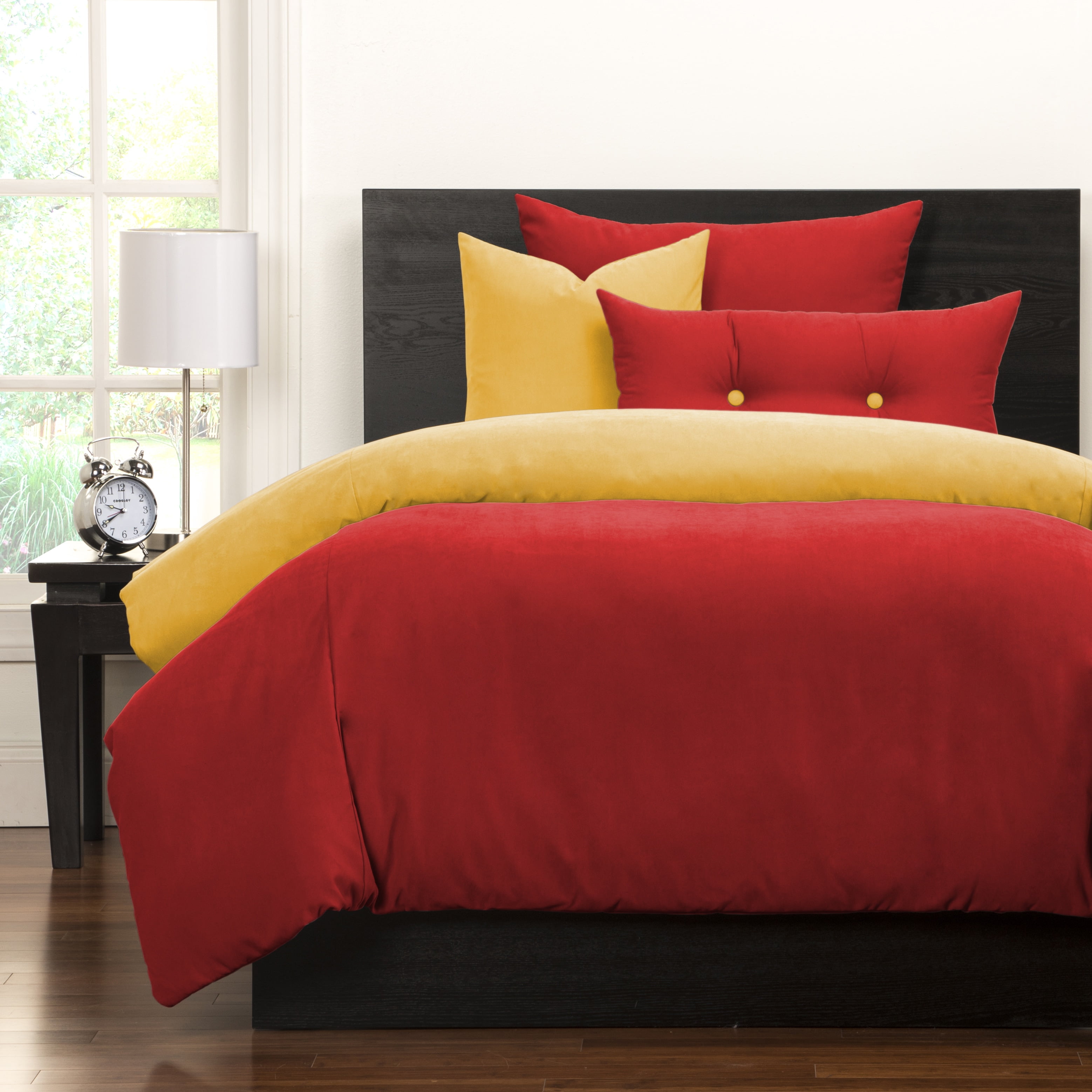 Crayola Scarlet And Laser Lemon Reversible 6 Piece Duvet Cover Set