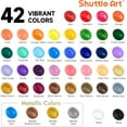 thumbnail image 5 of Shuttle Art Acrylic Paint, 42 Colors Acrylic Paint Set with 12 Paint Brushes, 2oz/60ml Bottles, Rich Pigmented, Water Proof, Premium Paints for Artists, Beginners, 5 of 10