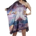 thumbnail image 3 of Moomaya One Shoulder Maxi Dresses Women Printed Plus Size Kaftan Beach Dress, 3 of 6