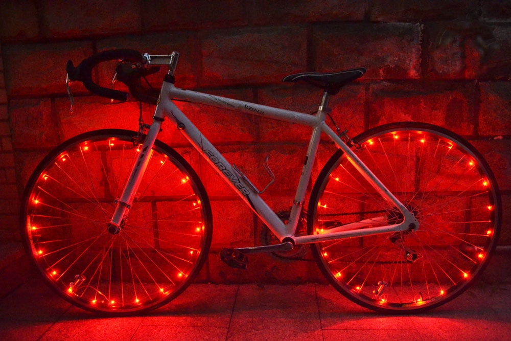 20 LED Bike Bicycle Cycling Rim Lights LED Wheel Spoke Light String Strip Lamp O