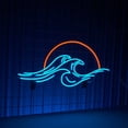 thumbnail image 3 of Handmadetneonsign Sun Waves Neon Sign, Beach Wave Wall Art Decor, Home Room Wall Decor, 3 of 5
