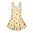 thumbnail image 5 of Uourmeti Cute Capybara & Sunflower Print Skirted One-Piece Swimsuit for Girls - Quick Dry Stretch Swim Dress for Beach Pool Vacation, 5 of 8