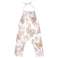 thumbnail image 2 of Girls' Jumpsuits Rompers Summer Casual Sleeveless Rompers With Pockets Spaghetti Strap Romper Delicate Butterflies and Flowers 5T, 2 of 7