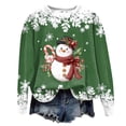 thumbnail image 5 of UngA Christmas Womens Sweatshirt Merry Christmas Long Sleeve Xmas Holiday Christmas Lights Pullover Shirts Woman Sweatshirt (Green,XL), 5 of 7