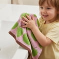 thumbnail image 4 of Unique Bargains 4Pcs Fruit Printed Cotton Soft Absorbent Face Cloths Green 13" x 13", 4 of 8