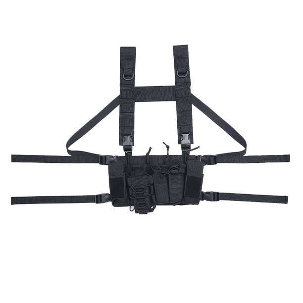 1000D Nylon Chaleco Cinturón Bolsa Loop Hook Pouch Negro shamjiam Chaleco MOLLE al aire libre