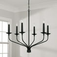 thumbnail image 5 of Capital Lighting 451561MB Wilder 6 Light 32" Wide Taper Candle Style Chandelier - Black, 5 of 7
