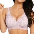 thumbnail image 5 of iHPH7 Jelly Bras for Women Supportive Wireless Push Up Bra Full Coverage No Underwire Seamless Bras for Women Pink XL, 5 of 9