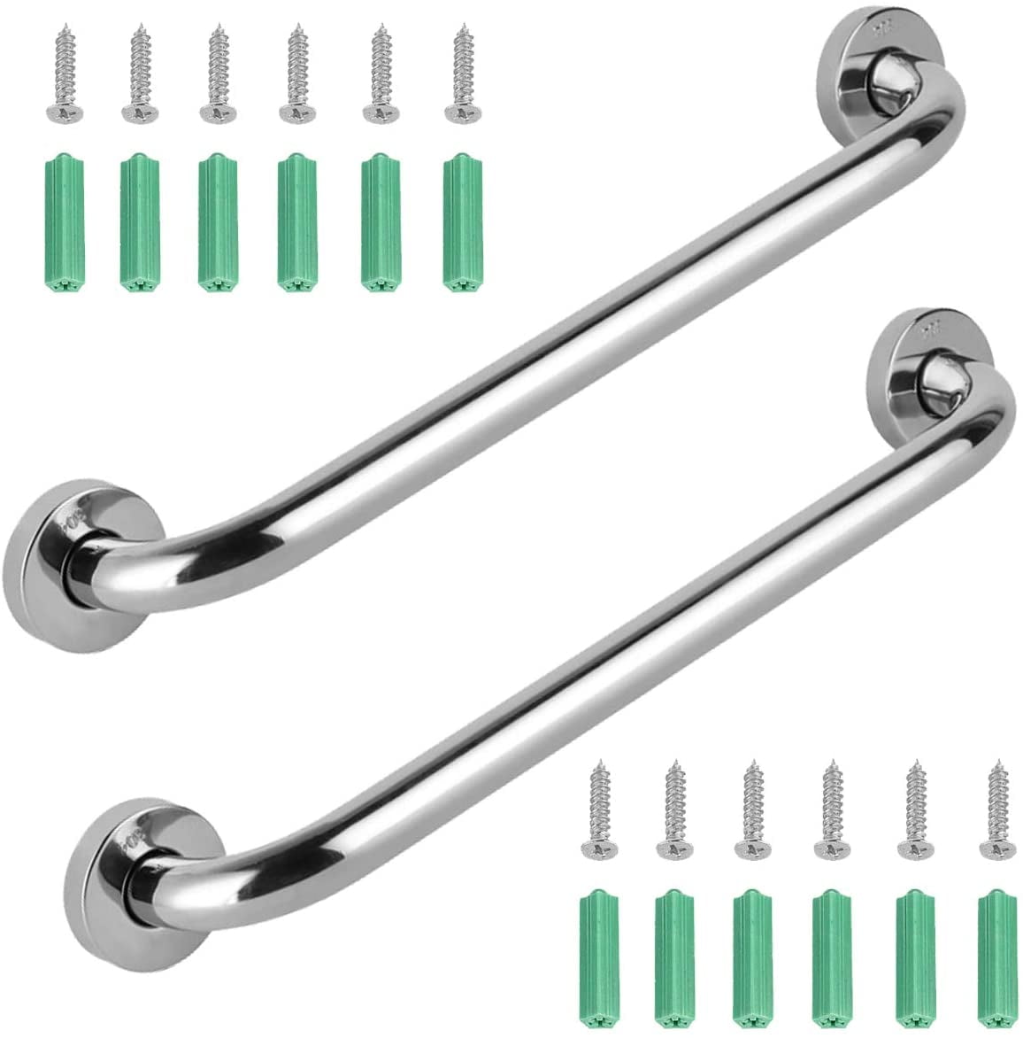 Bail 2 Pcs Stainless Steel Bath Grab Bar, Heavy Duty Wall Mounted Grab